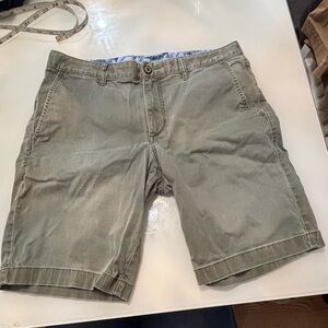 Tommy Bahama Olive Green Flat Front Shorts
